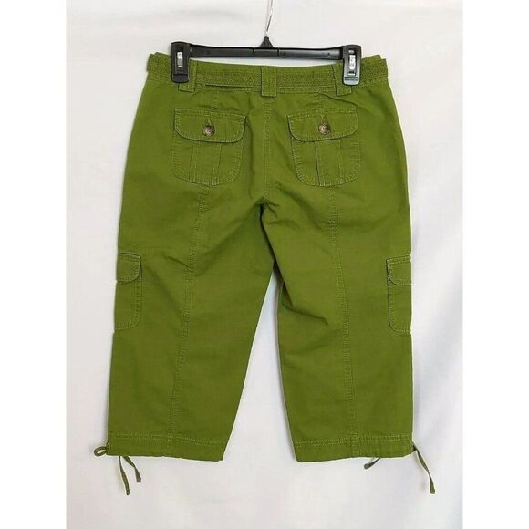 Ann Taylor Signature Fit Green Cargo Capris Women's 4P - Picture 2 of 4